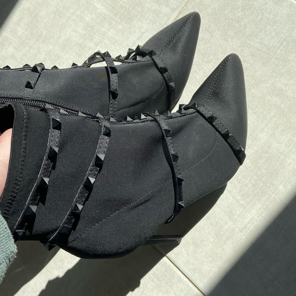 Heeled studded boots from Fashion Nova